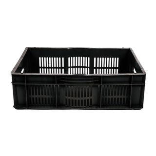 Agricultural Vented Stackable Black Crate595 x 400 x 180mm Agricultural Vented Stackable Black Crate595 x 400 x 180mm