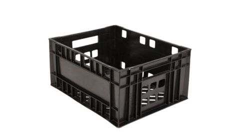 Vented Dairy Crate - Black424 x 335 x 207mm Vented Dairy Crate - Black424 x 335 x 207mm