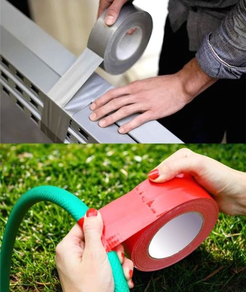 Duct-tape-silver-red-air-con-hosepipe Duct-tape-silver-red-air-con-hosepipe