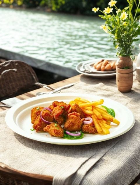 Bio-plate-round-and-food Bio-plate-round-and-food